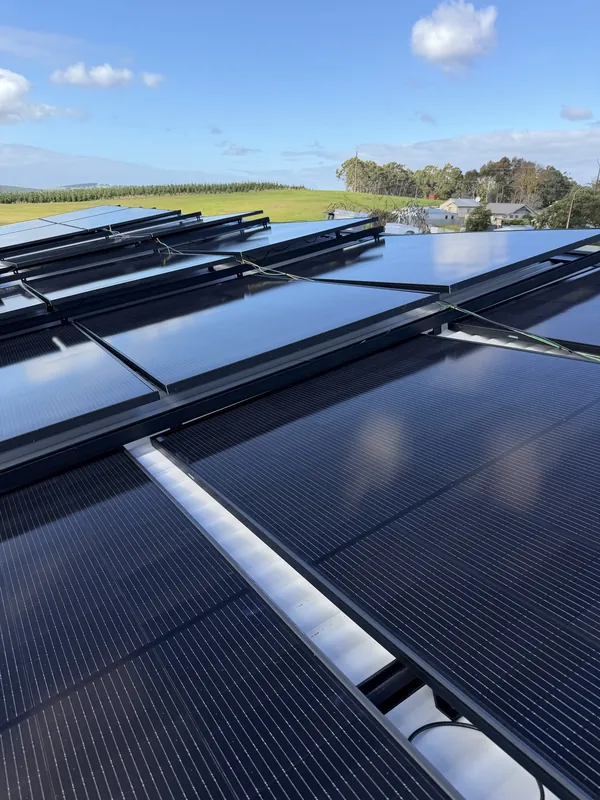 Rooftop solar panels installed on a Limestone Coast home